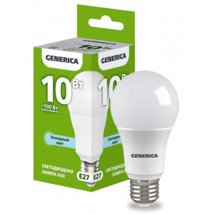 Лампа светодиодная A60 10Вт грушевидная 6500К E27 230В LL-A60-10-230-65-E27-G