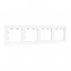 4 - местная рамка, белая, пластик Эпика EKF UP1-FPW-04