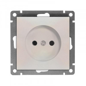 Розетка 1-м СП Афина 16А IP20 без заземл. механизм жемчуг A0022-OBr