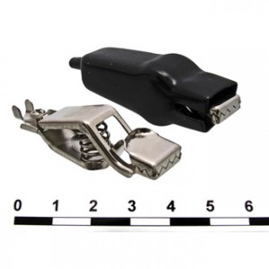 8-0047 BLACK, Зажим-крокодил 8-0047, черный