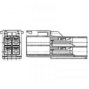 176284-9, Штепсельные вилки и розетки для сетей переменного тока AMP UNIVERSAL POWER CAP 4P
