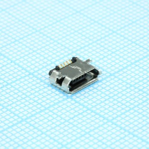 207A-BBA0-R, Разъем Micro USB тип B SMD, розетка на плату, 5 выв. угловая