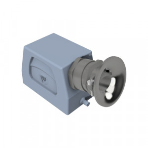 Крышка разъема BAS GOT GG 10 M25 A3, Крышка разъема на кабель, типоразмер 10B, без уплотнителя, 1 кабельный ввод M25x1,5, с разгрузкой на изгиб, IP54, с боковым расположением, без защелки (упоры под одну защелку), материал корпуса: алюминиевый сплав