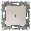12-1102-02 Выключатель с подсветкой, 10АХ-250В, IP20, 2, слоновая кость (10/100/3200) Б0014634