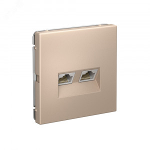 ARTGALLERY РОЗЕТКА двойная компьютерная RJ45+RJ45, кат. 5е, механизм, ПЕСОЧНЫЙ GAL001285