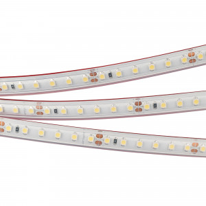 Лента герметичная RTW-PS-A120-10mm 24V Warm3000 (9.6 W/m, IP67, 2835, 50m) 024578(2), Светодиодная лента (монтажная бобина 50м) RTW-PS-A120, герметичная (PS-силиконовая экструзия). Светодиоды 2835, 120 шт/м (6000 шт на 50 м), белая плата, ширина 10 мм, скотч 3M. Цвет ТЁПЛЫЙ 3000 K, цветопередача CRI>85, угол 120°. Питание 24V, мощность 9.6