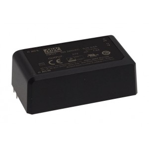 MPM-30-3.3, AC-DC med, 19.8Вт, вход 80...264В AC 47...440 Гц, выход 3.3В/6А, изоляция 4000В AC, на плату, 69.5х39х24мм, -40...+85°C