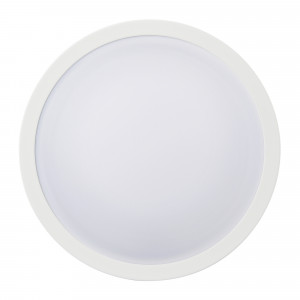 Светодиодная панель LTD-115SOL-15W Warm White 020708, Круглый светильник с контурным свечением. Корпус IP44 белый + вставка поликарбонат PC. Цвет БЕЛЫЙ ТЁПЛЫЙ 3000К, св.поток 1050-1200 лм, угол 120°+180°. Питание 180-240VAC, 15Вт (драйвер 400mA 26-40V в комплекте). Размеры 115х40 мм, установка в отв.105 мм,