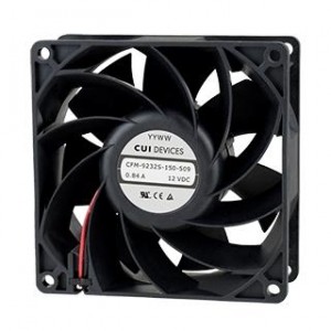 CFM-9232S-130-398, Вентиляторы постоянного тока dc axial fan, 92 mm square, 32 mm, 10.8 13.2 Vdc, 3.48 W, 3000 RPM, 61.67 CFM, AR