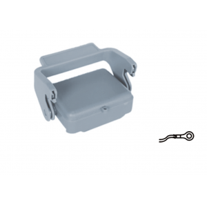 Защитная крышка H6B-PC-1LP-MT, Защитная крышка, типоразмер 6B, без уплотнителя, с одной пластиковой защелкой, с удерживающей стропой от утери с кольцевым наконечником, материал корпуса: пластик