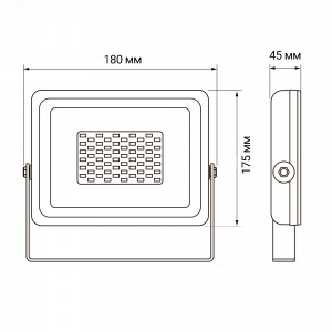 Прожектор светодиодный PFL-SC 50Вт 6500К IP65 190-260В ДО закален. матов. стекло 5001435