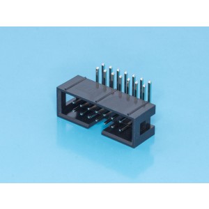 BH-14R, IDC разъем, вилка на плату угловая двухрядная 14pin(2x7)., шаг 2.54мм