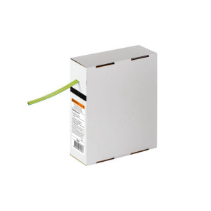 Термоусаживаемая трубка ТУТнг 6/3 желто-зеленая в коробке (10 м/упак) SQ0518-0414