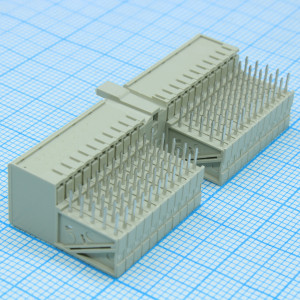 5100147-1, Разъем на плату 110 контактов шаг 2мм угловой монтаж в отверстие туба