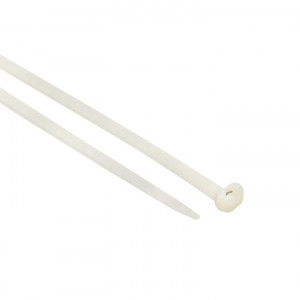 Хомут нейлоновый со стальным зубом (б), 8x300 (100шт) PROxima plc-fl-ctsbw-8x300