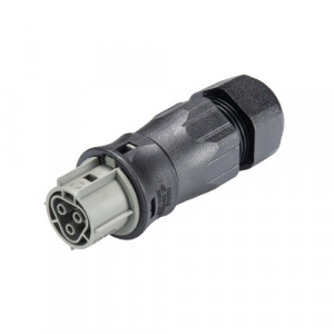 Розеточный разъем на кабель RST25I3S B1 ZR3SV BG03, Розеточный разъем на кабель диаметром 13-18 мм, 3 полюса, тип фиксации провода: винтовой,номинальные характеристики: 250/400V, 25A, цвет корпуса: черный, цвет контактной вставки: серый, серия RST Classic