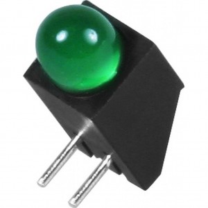 L-1503CB/1GD, Светодиод 5мм с держателем/зеленый/568нм/8-20мкд/60°