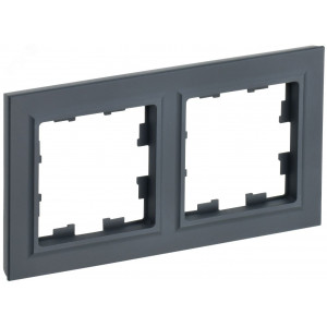 Рамка 2-м BRITE РУ-2-БрГ графит BR-M22-K53