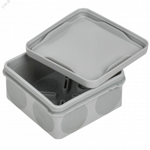 Коробка расп. КМ42435 о/п 80х80х40мм IP67 8 вв. серая UKO21-080-080-040-K41-66