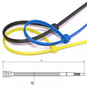 2.5X120 WHITE (100ШТ), Стяжка кабельная 2.5X120 белая (100шт)