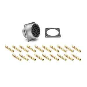 RT001619SKNH03-K, Стандартный цилиндрический соединитель Square Flange Recept silicone seal IP69k