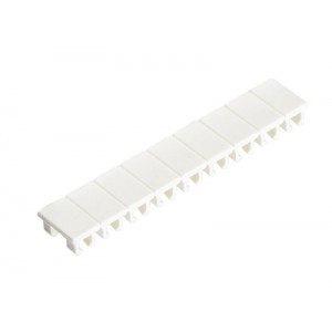 Маркировка для клемм (полоска) 9705 A/6/10/5 B, Маркировочные шильдики, для клемм сечением 16 мм.кв., боковая / верхняя, 10 шильдиков, нанесенные символы: чистая, размер шильдика: 5,75 x 8,3 мм, цвет: белый