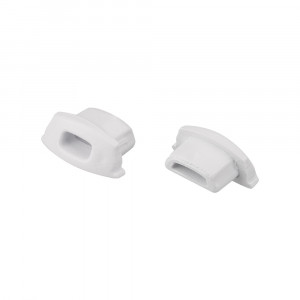 Заглушка ARH-BENT-W11 с отверстием 023613, Заглушка с отверстием для профиля ARH-BENT-W11-2000 ANOD. Материал пластик, белый. Цена за 1 шт.