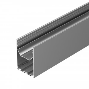 Профиль LINE-S-5075-2000 ANOD 041646, Алюминиевый анодированный профиль для светодиодных лент и линеек. Габаритные размеры (LхWхH):  2000x50,7x75 мм. Ширина площадки для ленты 26 мм. Отсек для БП 48,2х30,2 мм. Экраны, заглушки и другие аксессуары приобретаются отдельно. Цена за 1 метр.