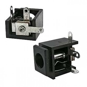 DC-009  2.4MM, Разъем питания штырьковый, розетка 2.4/5.5 мм, монтаж на корпус