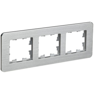 BRITE Рамка 3-мест. РУ-3-1-Бр металл алюм. RE AL BR-M32-M-21-K47