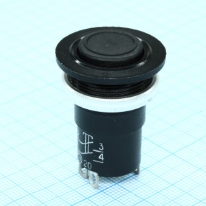 К-4-1   20мм (пластик), 2 замыкания, черная кнопка