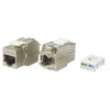 Вставка Keystone Jack RJ45 (8P8C) кат.6 экранир. 180град. Toolless KJ8-8P8C-C6-180-TLS-SH-F-WH бел. 426188