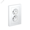 Розетка 2-м СП AtlasDesign 16А IP20 без заземл. в сборе бел. SE ATN000120