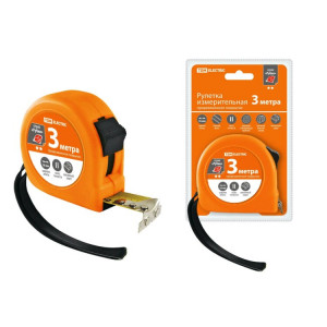 Рулетка, длина 3 м, стальная лента, ширина 16 мм, прорезиненное покрытие, магнит, "Рубин" SQ1018-0105