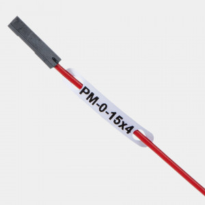 Маркер продеваемый PM-0-15x4 W белый (уп. 3000 шт.), Продеваемый маркер, для провода сечением до 1 мм кв., диаметром до 2,6 мм, размер 15х4 мм, цвет белый, в упаковке 3000 маркеров