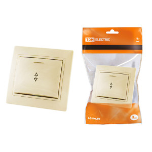 Выключатель на 2 направления 1 кл. с подсветкой 10А сл. кость "Таймыр" SQ1814-0108