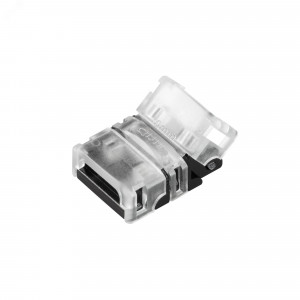 Коннектор HIP-MONO-10-2pin-STS 032236, Одиночный коннектор для соединения 2-х отрезков открытых светодиодных одноцветных лент шириной 10 мм. Материал - прозрачный пластик. Обеспечивает соединение без ощутимого разрыва. Максимальный допустимый ток 3 А, напряжение 3-24 В. Цена за 1 шт. Разъем дл