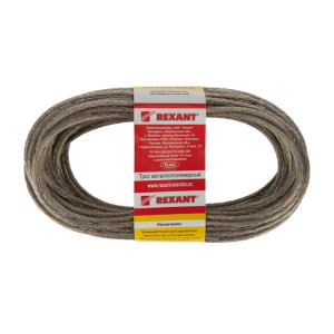 Трос стальной в ПВХ оплетке d=4,0 мм, прозрачный ( моток 20 м) 09-5140