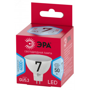 Лампа светодиодная RED LINE LED MR16-7W-840-GU5.3 R 7Вт MR16 софит 4000К нейтр. бел. GU5.3 Б0050690
