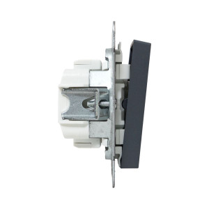 Механизм выключателя, одноклавишный, проходной, графит Эпика EKF UP1-SWG-11