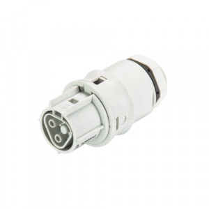 Розеточный разъем в панель RST20I2S B13 M00 GL, Розеточный разъем в панель, М20, 2 полюса, тип фиксации провода: винтовой, номинальные характеристики: 250V, 20A,цвет корпуса:белый,цвет контактной вставки: белый, серия RST Classic