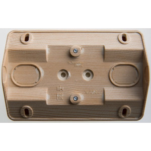 Розетка угловая 2-м ОП Этюд 16А IP20 250В с заземл. защ. шторки сосна SE PA16-108D