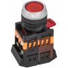 Кнопка ABLFS-22 d22мм 1з+1р 240В неон кр. BBT30-ABLFS-K04