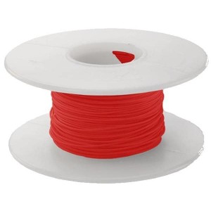 KSW24R-0100, Монтажный провод 24AWG LOW STRP FORCE 100' SPOOL RED