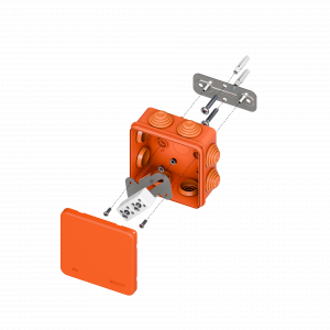 Коробка огнестойкая E45 85х85х40мм с клеммниками 4 полюса 0,5-10мм2 IP55 HF EKF plc-kmfr-85-410