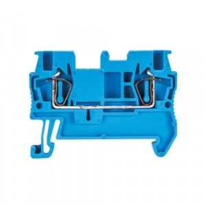 Проходная клемма WKF 1,5/35 BL, Проходная клемма, тип фиксации провода: пружинный, номинальное сечение: 1.5 мм кв., 17,5A, 500V, ширина: 4 мм, цвет: синий, тип монтажа: DIN35