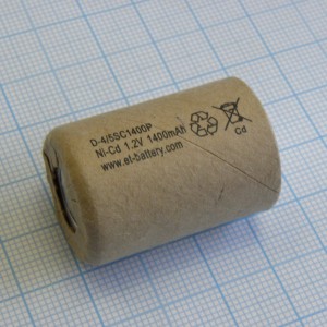 Аккумулятор 23х34мм 4/5SC, Аккумулятор никель-кадмиевый (Ni-Cd)