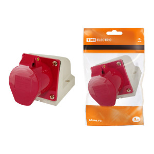 Розетка 114 стационарная 3Р+РЕ 16А 380В IP44 SQ0602-0002