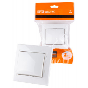 Выключатель 1 кл. 10А белый "Таймыр" SQ1814-0001