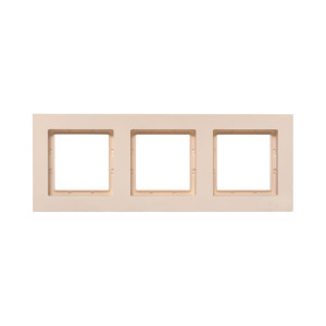 3 - местная рамка, IP44, кремовая, пластик Эпика EKF UP1-FPI-03-44